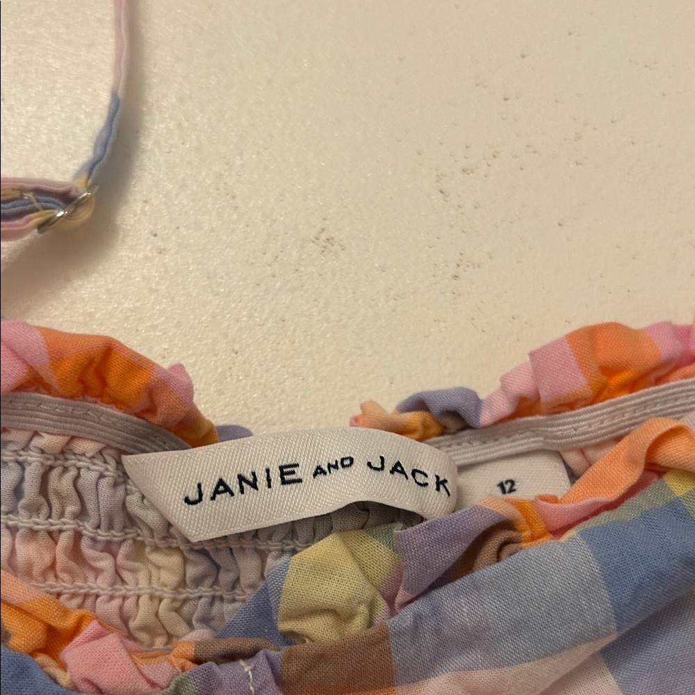 Janie and Jack Multicolor Checkered Romper - Picture 2 of 3
